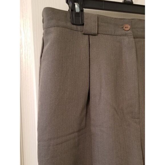 Ship n Shore Women's Herringbone Dress Career Pants Sz 16 Elas Waist Pleat Frnt - Picture 2 of 8